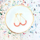 Coral and Gold Teardrop Earrings