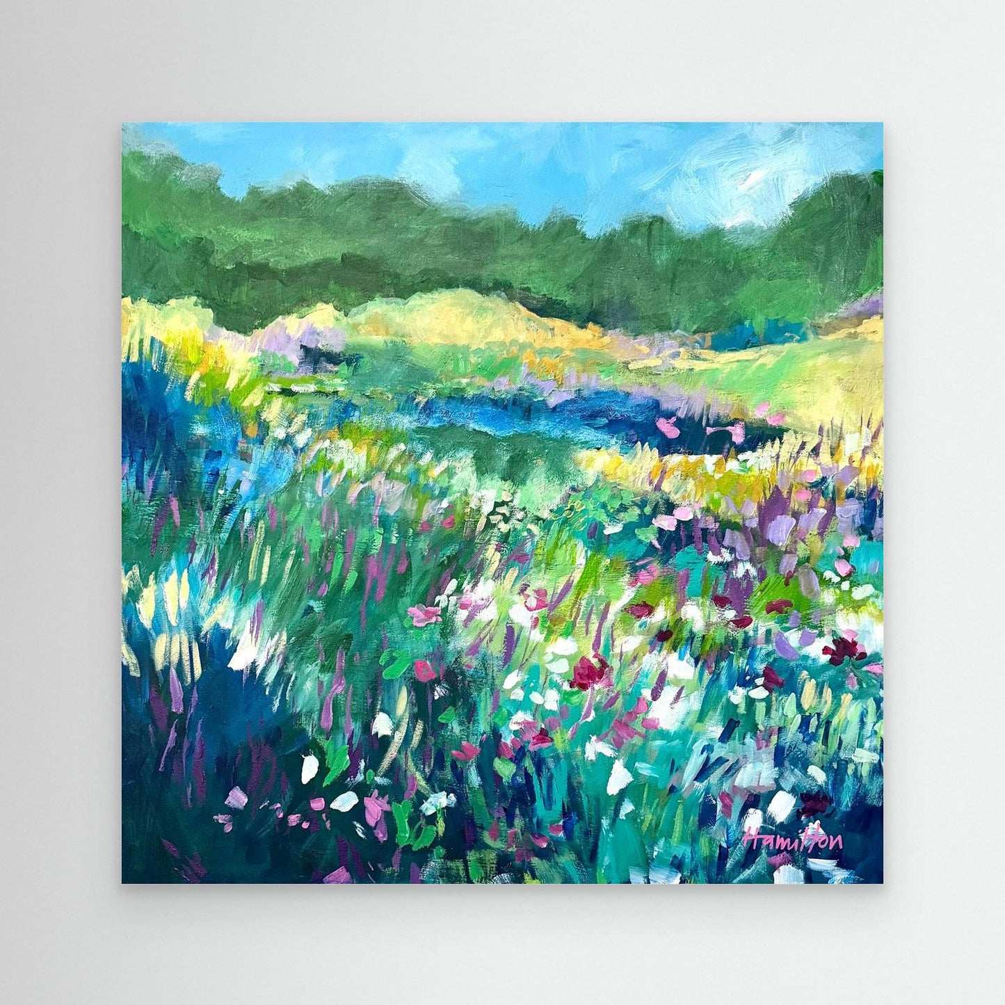 The day the Irises Sang - Stretched Canvas