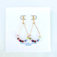 Indian Agate Gemstone Teardrop Earrings