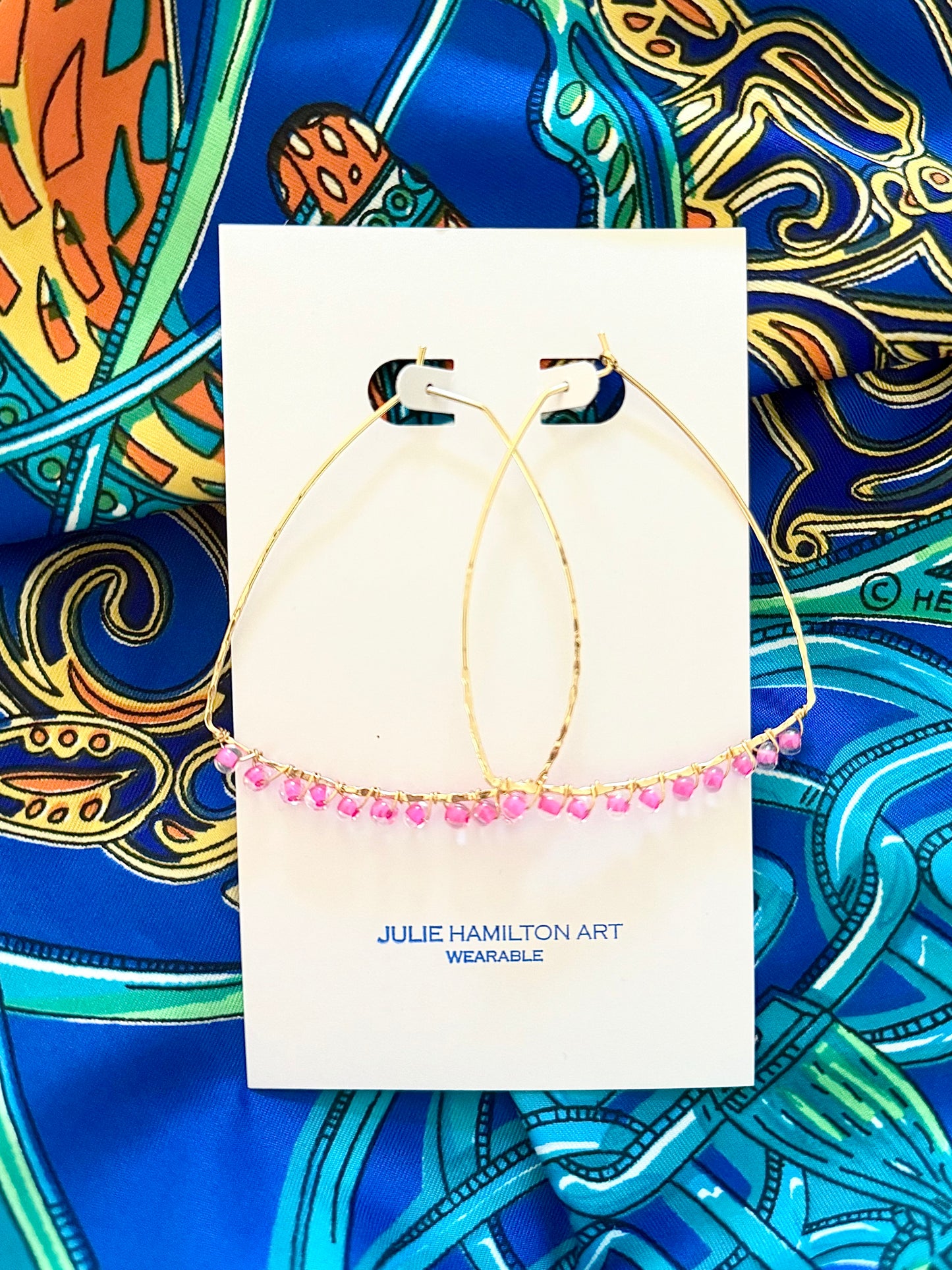 HOT PINK TRIANGLE HOOP
