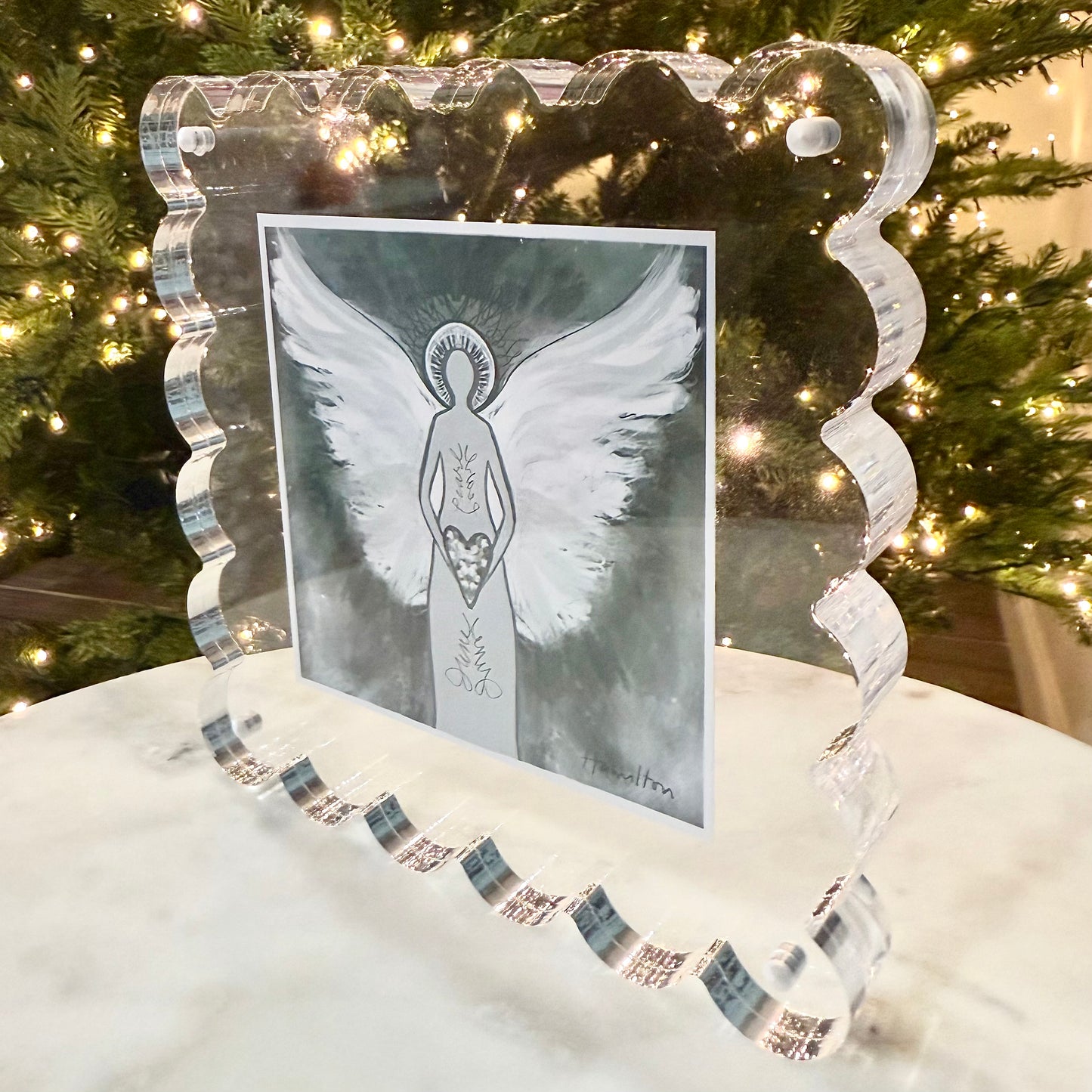 JUNE Birthstone Angel - Pearl