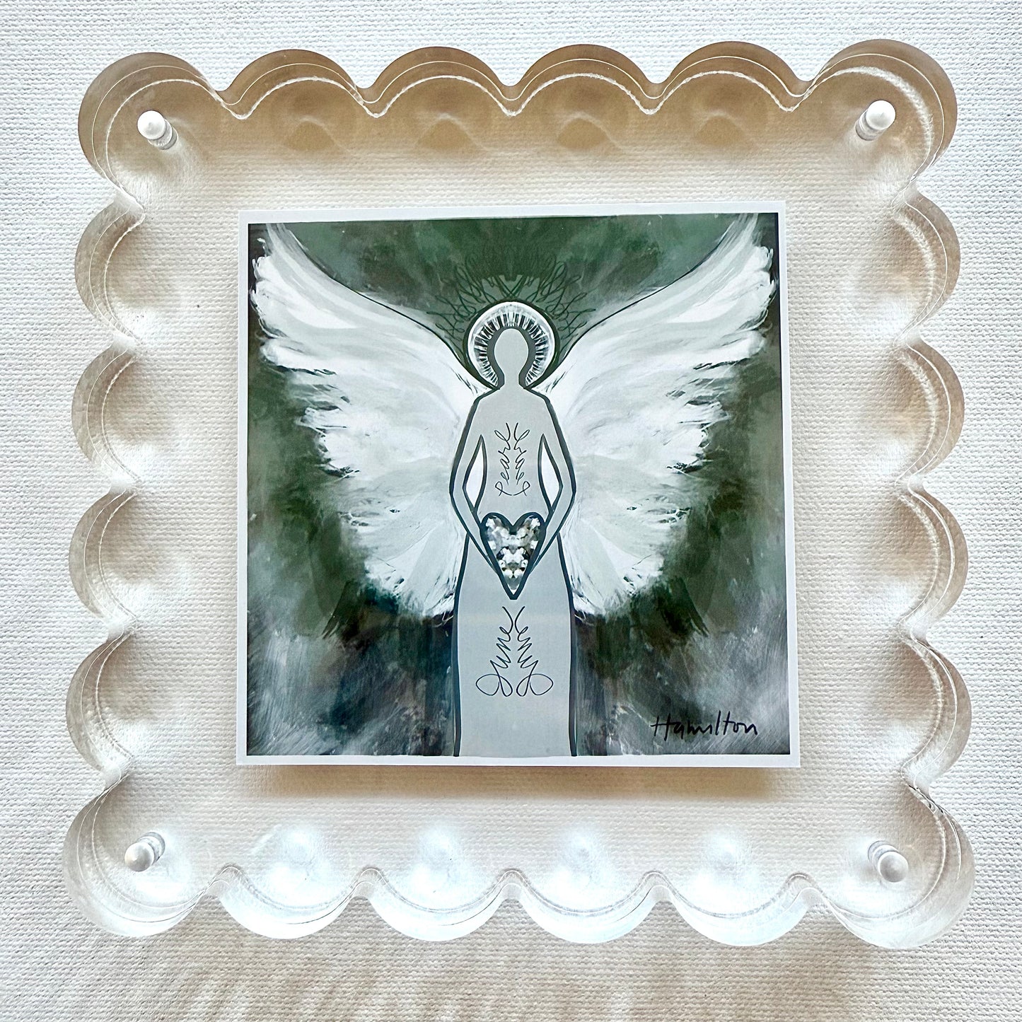 JUNE Birthstone Angel - Pearl