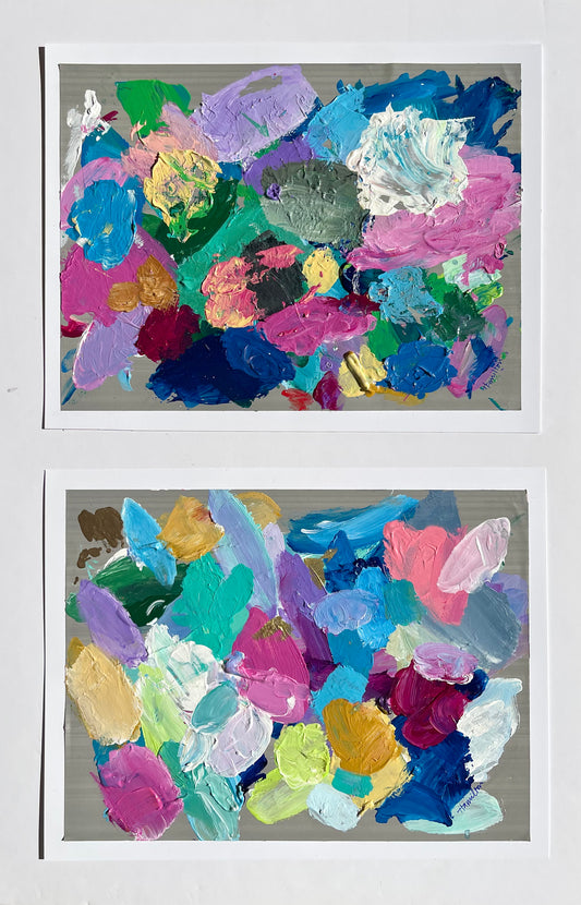 8th Day of Christmas- The Artist’s Palette / Set of 2 frameable palettes (vertical, horizontal or square) #3