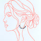 Lapis Lazuli Gemstone Wrapped Oval Hoop Earrings