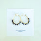 Lapis Lazuli Gemstone Wrapped Oval Hoop Earrings