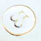 Indian Agate Gemstone Teardrop Earrings