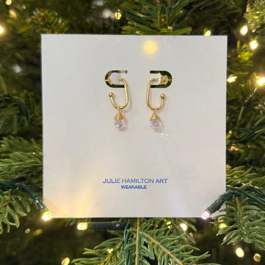 BALL DROP earrings - crystal
