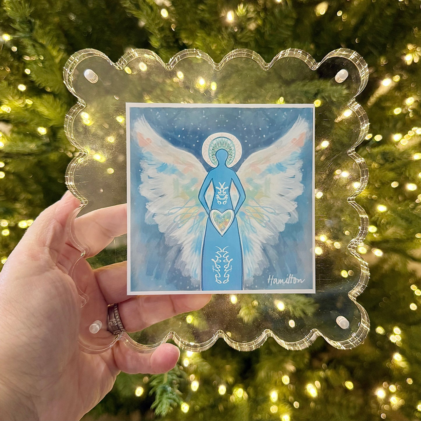 OCTOBER Birthstone Angel - Opal