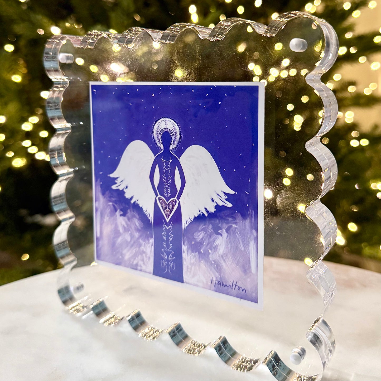 FEBRUARY Birthstone Angel - Amethyst