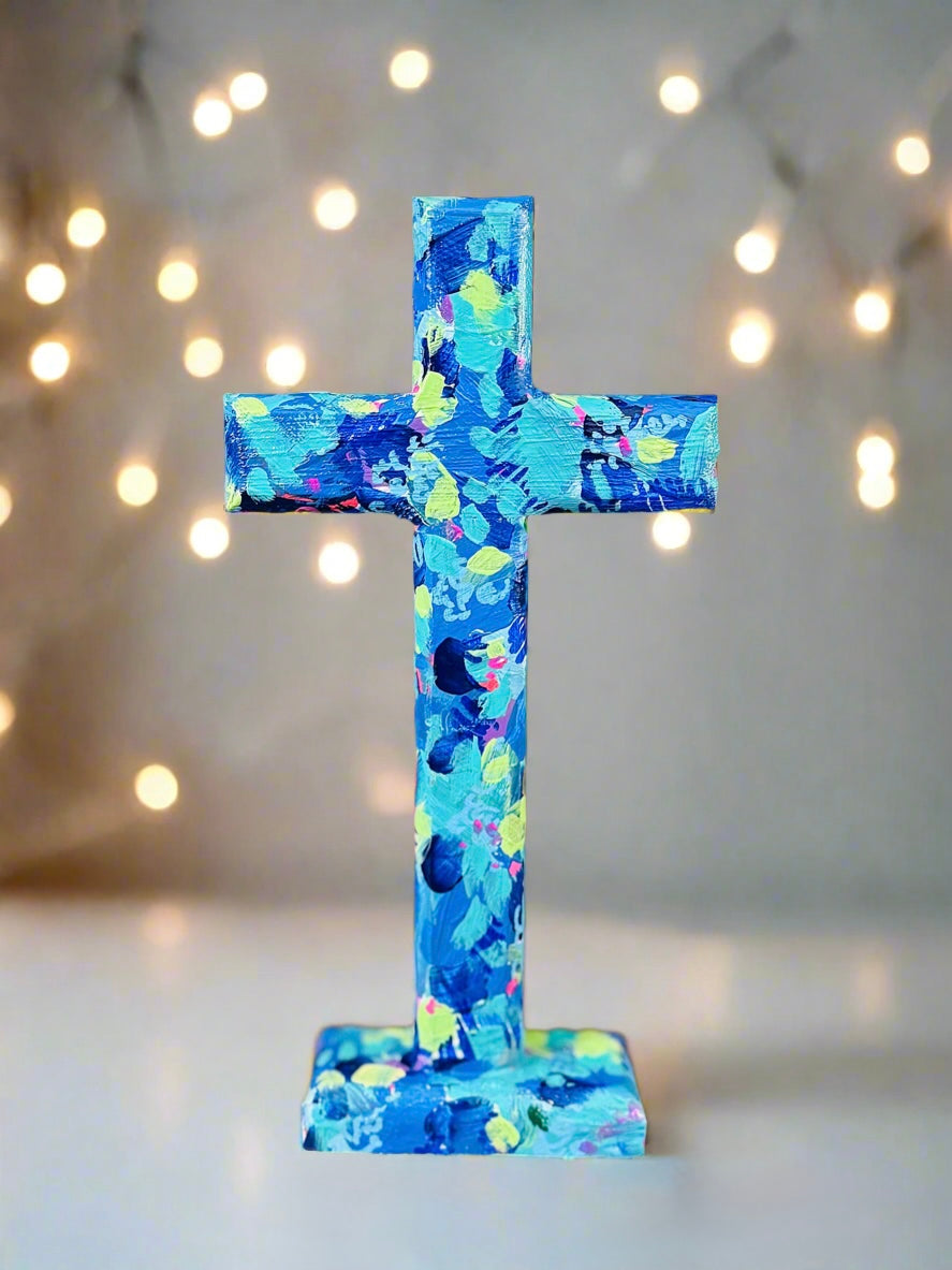 Celebration Cross | Sea Glass Blue - Day 3 of the 12 Days of Christmas (1 left!)