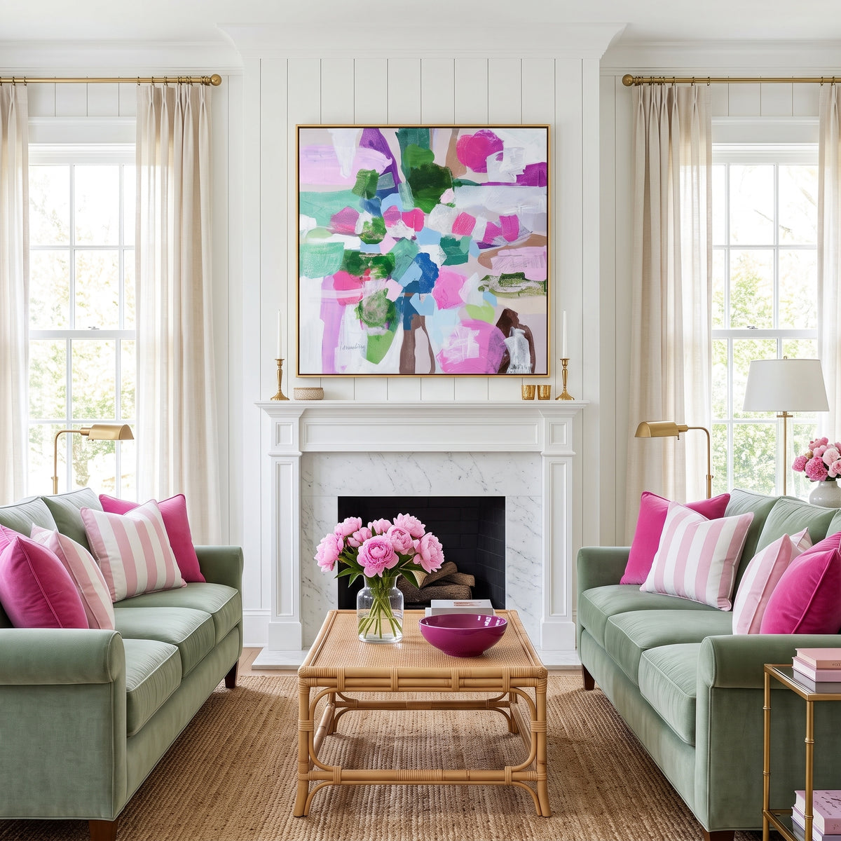 "Joy Expanding" | 36" x 36" | Original Acrylic Painting (framed)