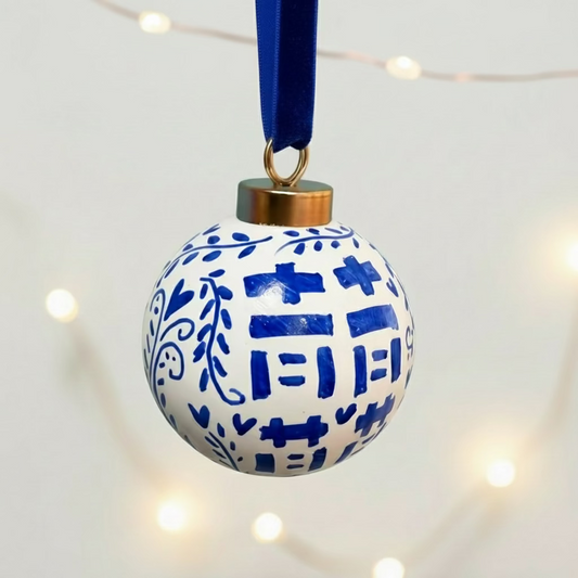 COEUR EN BLEU ORNAMENT