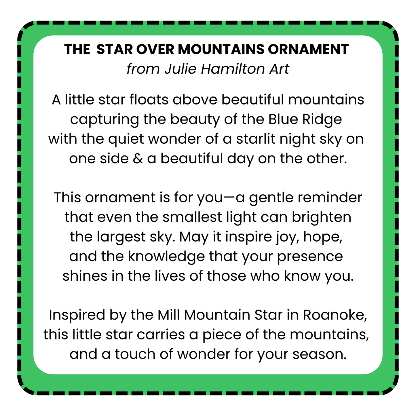 THE STAR OVER MOUNTAINS ORNAMENT