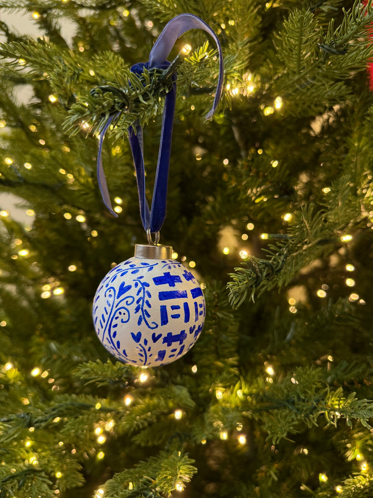 COEUR EN BLEU ORNAMENT