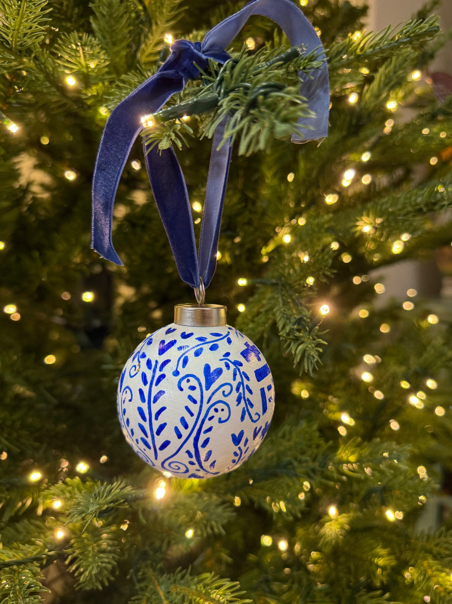 COEUR EN BLEU ORNAMENT