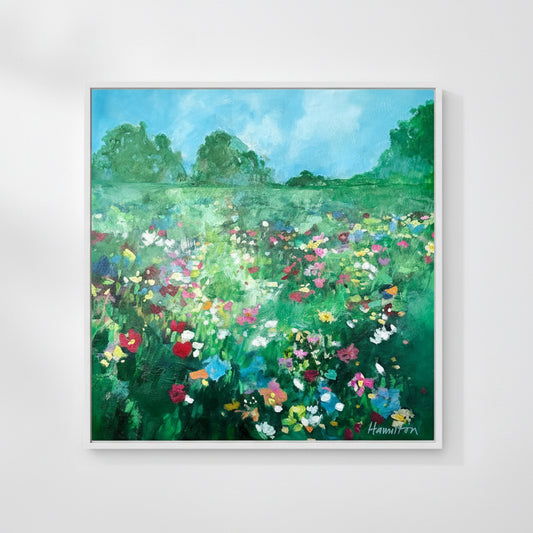 Love Bloomed Here All Year - Stretched Canvas Print