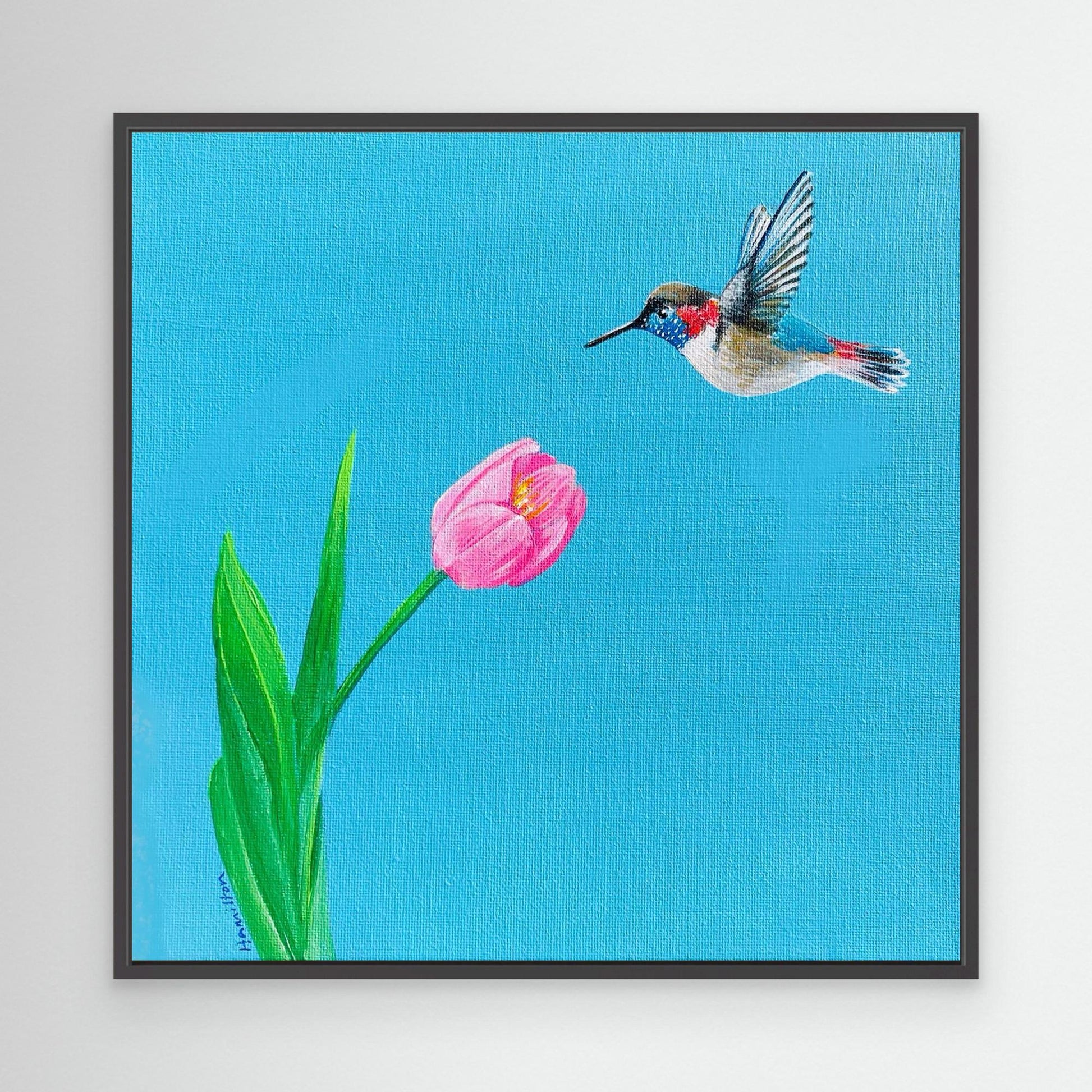 Hummingbird with Tulip