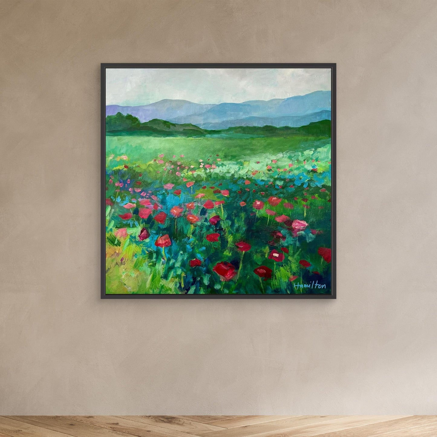 The Poppies Asked Me to Dance - Stretched Canvas Print