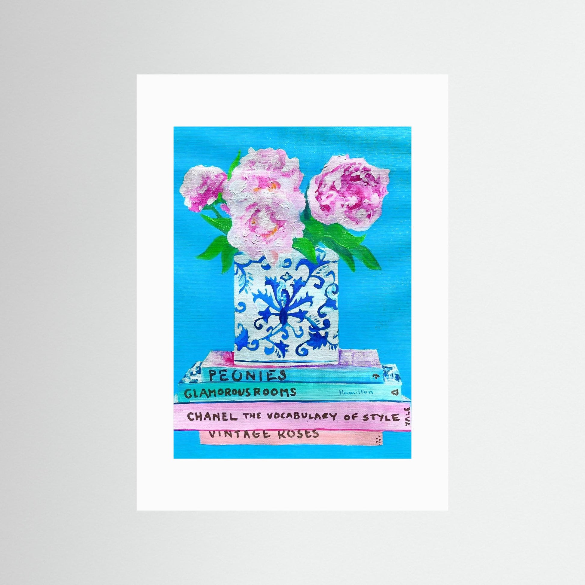 Peonies in Chinoiserie 