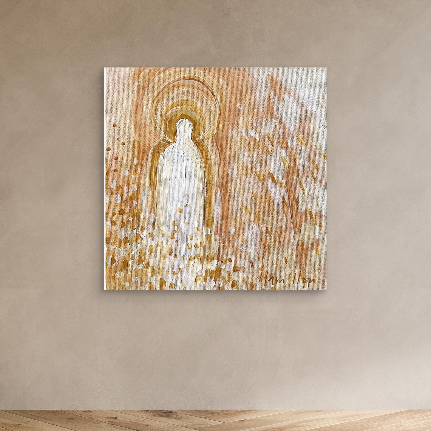 Golden Hour Angel - Framed Canvas Print