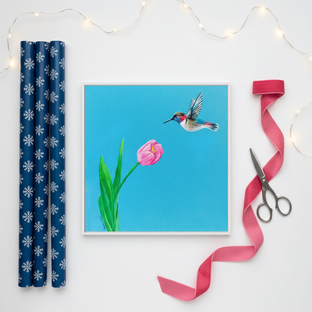 Hummingbird with Tulip