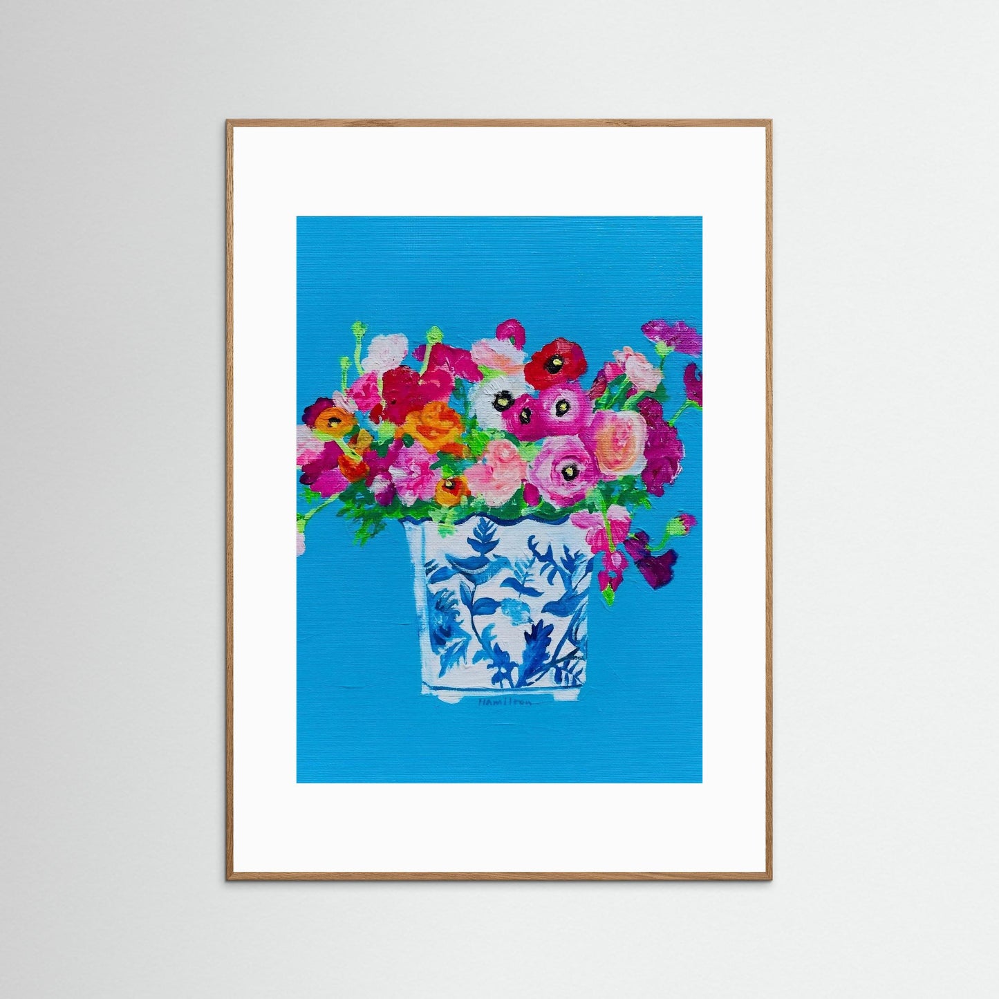 Poppies in Chinoiserie- Paper Print