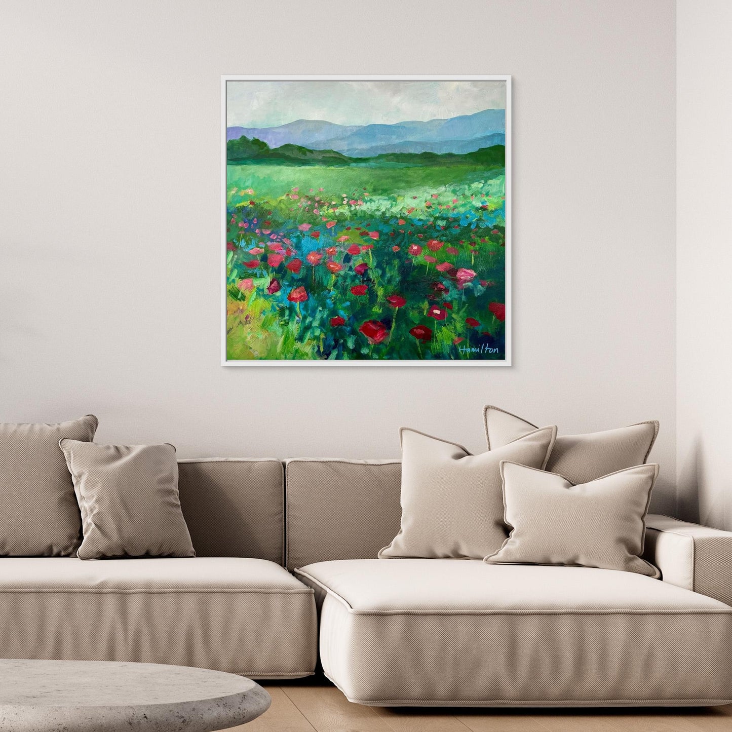 The Poppies Asked Me to Dance - Stretched Canvas Print