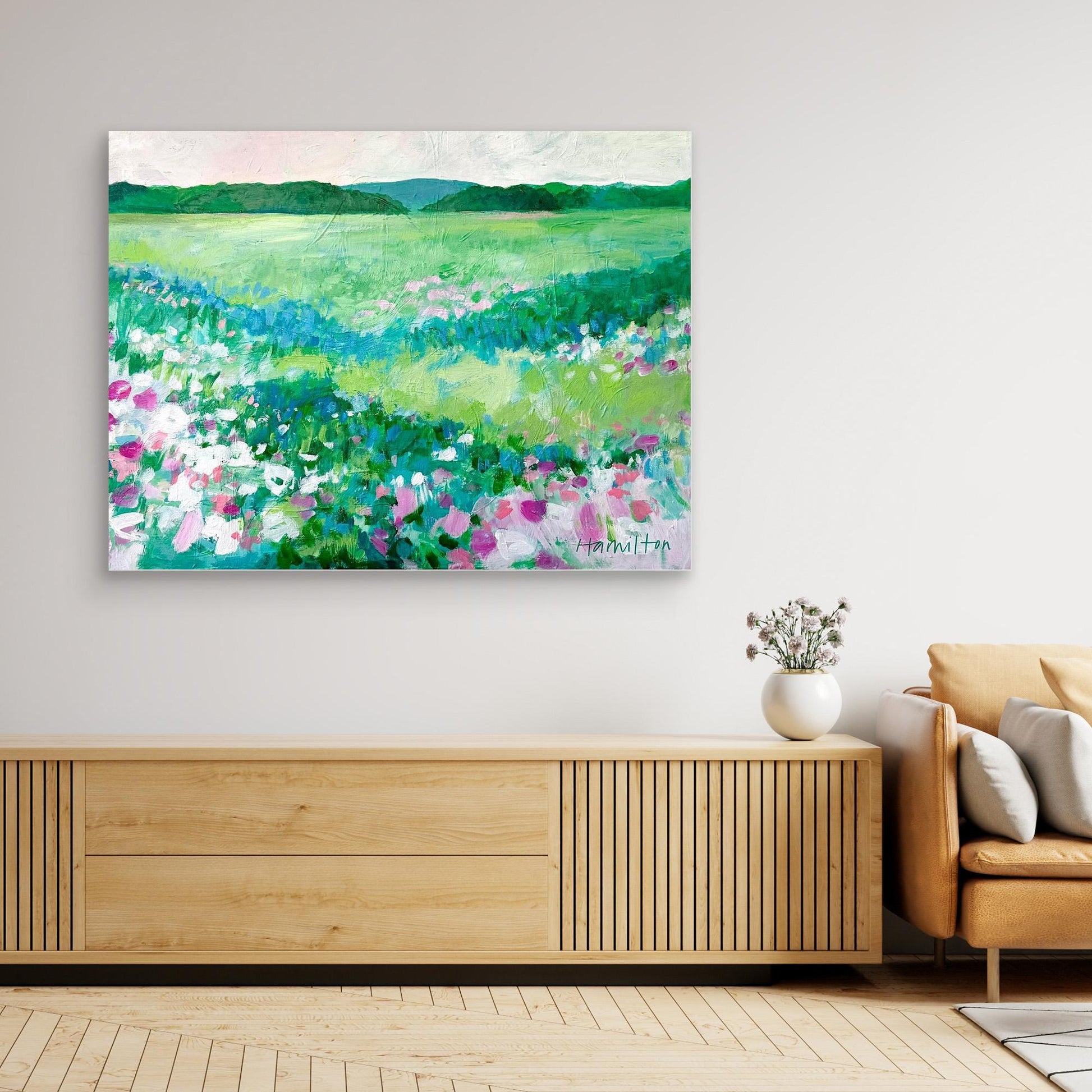 Springtime in Her Heart - Stretched Canvas Print