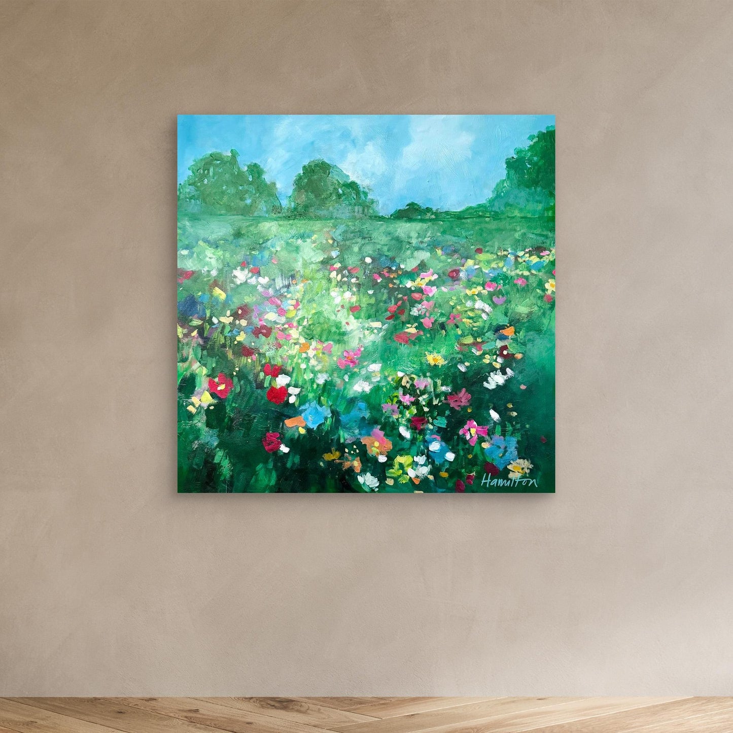 Love Bloomed Here All Year - Stretched Canvas Print