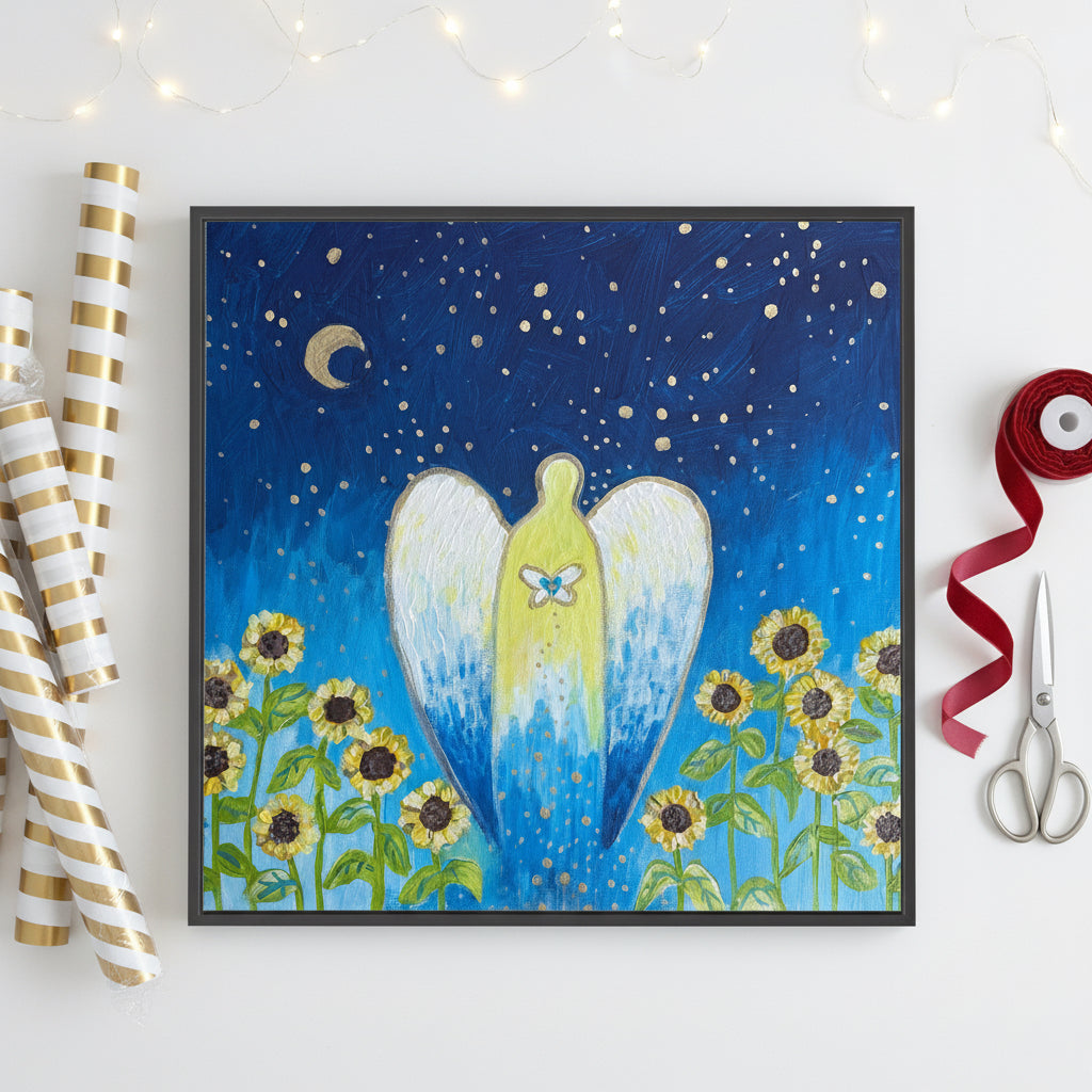 Angel with Sunflowers