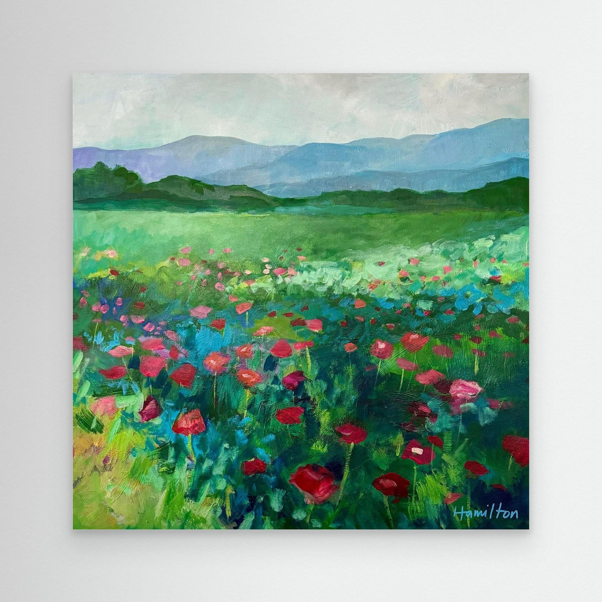 The Poppies Asked Me to Dance - Stretched Canvas Print