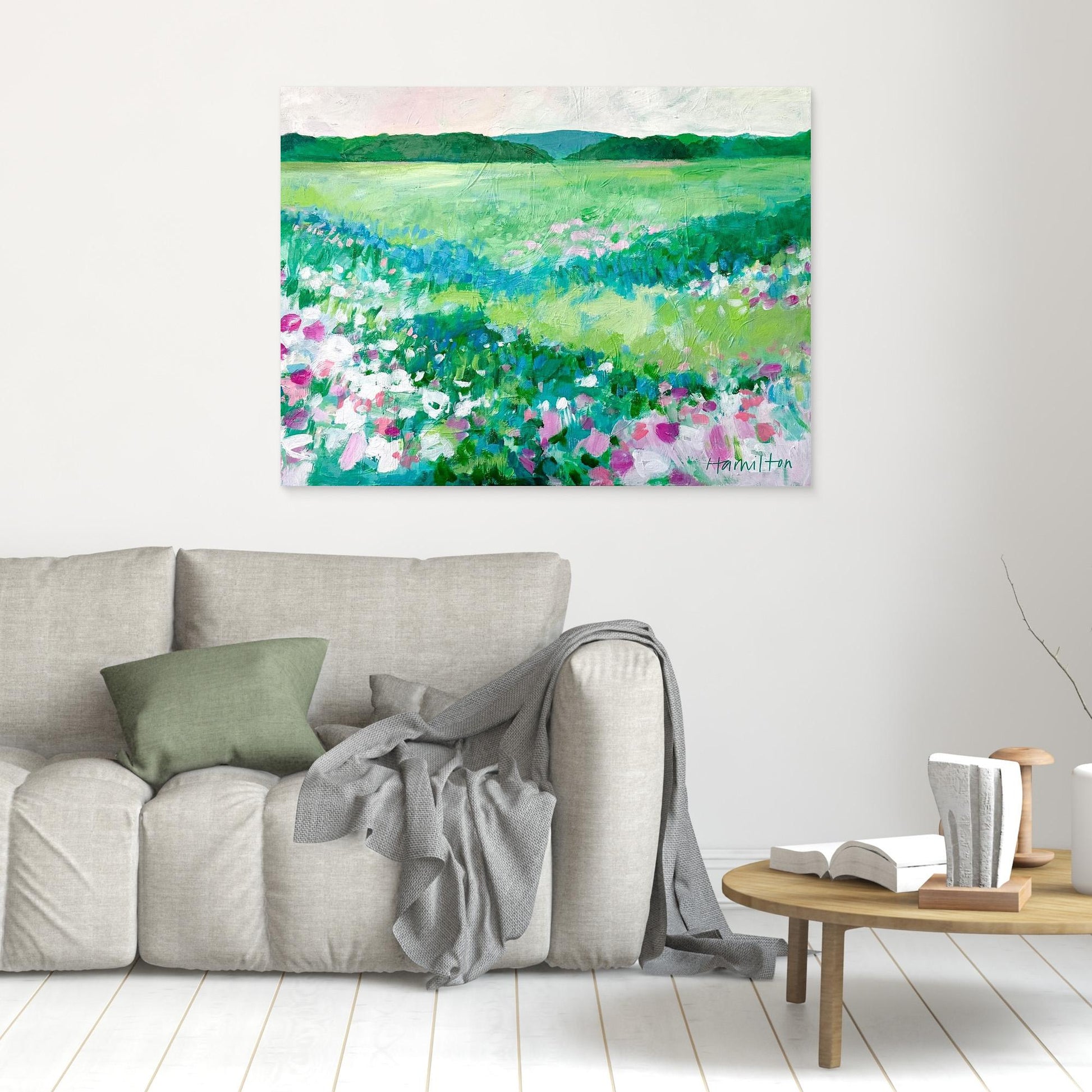 Springtime in Her Heart - Stretched Canvas Print