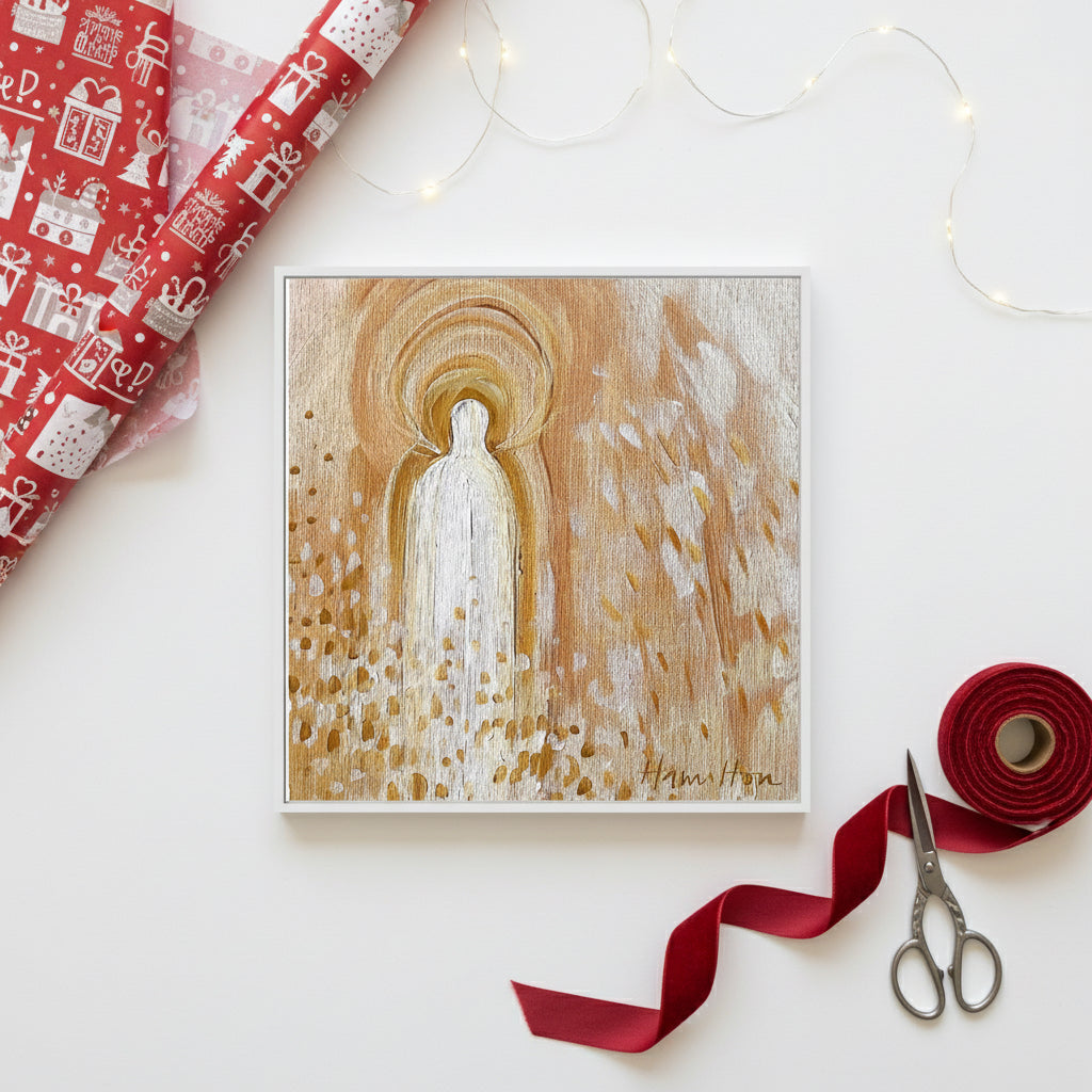 Golden Hour Angel - Framed Canvas Print