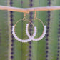 Milkstone Wrapped Hoop Earrings