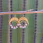 Freshwater Pearl Wrapped Hoop and Moon Earrings