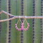 Pink Glass Wrapped Teardrop Earrings (Small)