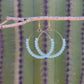 Aquamarine Gemstone Wrapped Hoop Earrings