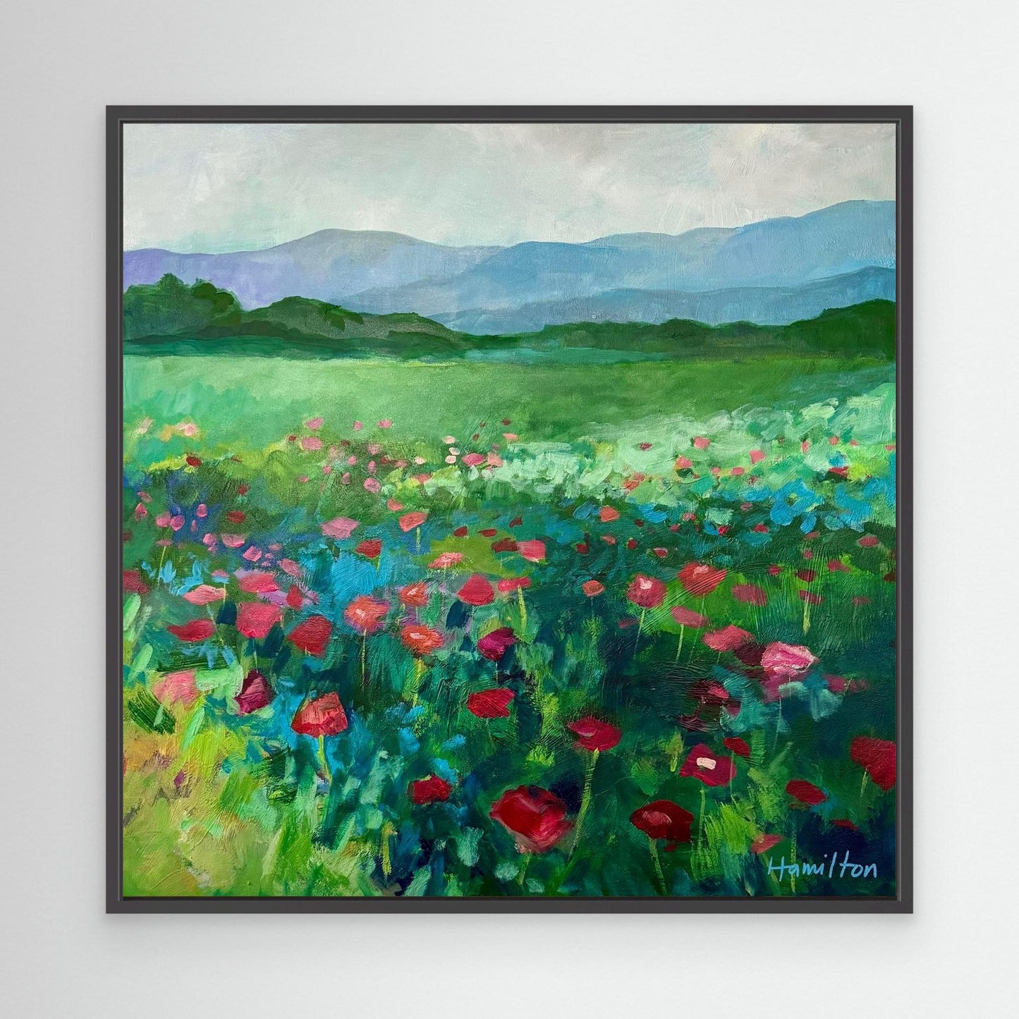 The Poppies Asked Me to Dance - Stretched Canvas Print
