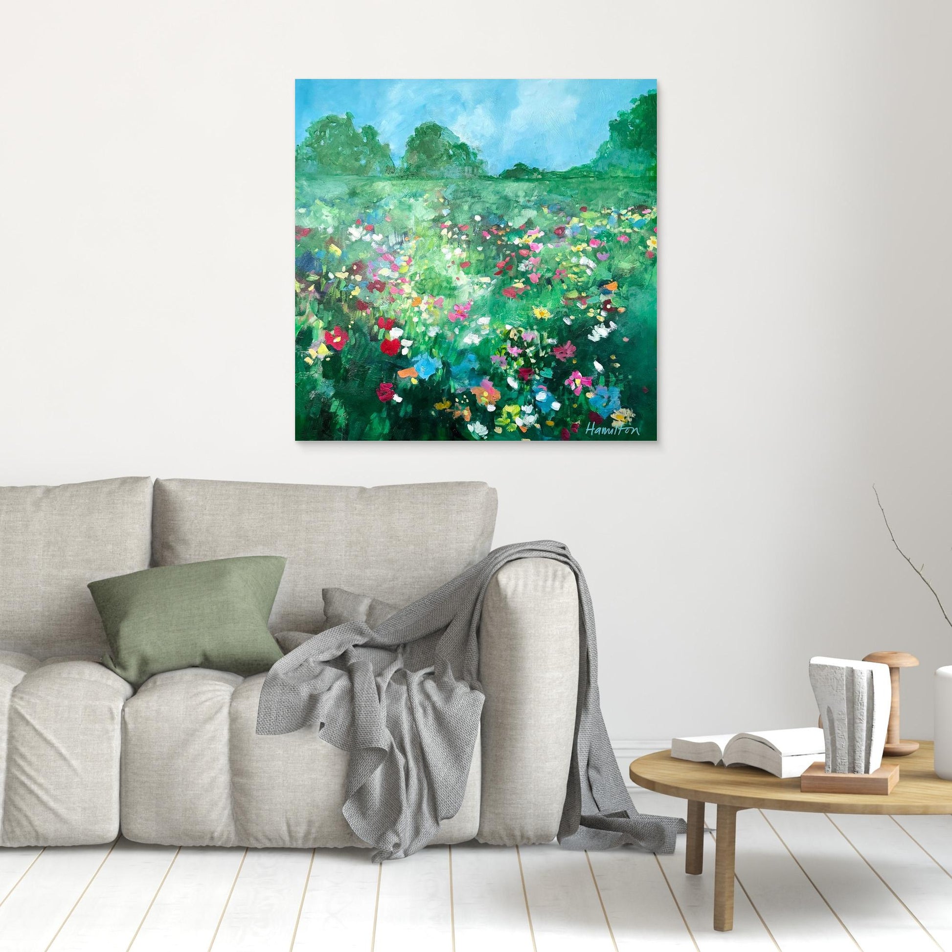 Love Bloomed Here All Year - Stretched Canvas Print