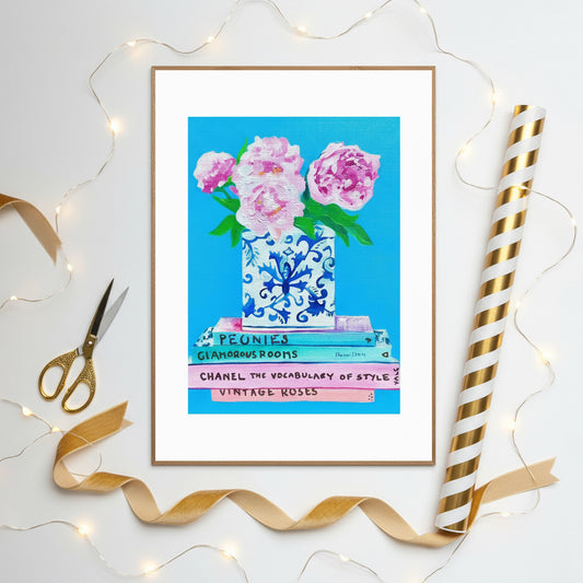 Peonies in Chinoiserie 