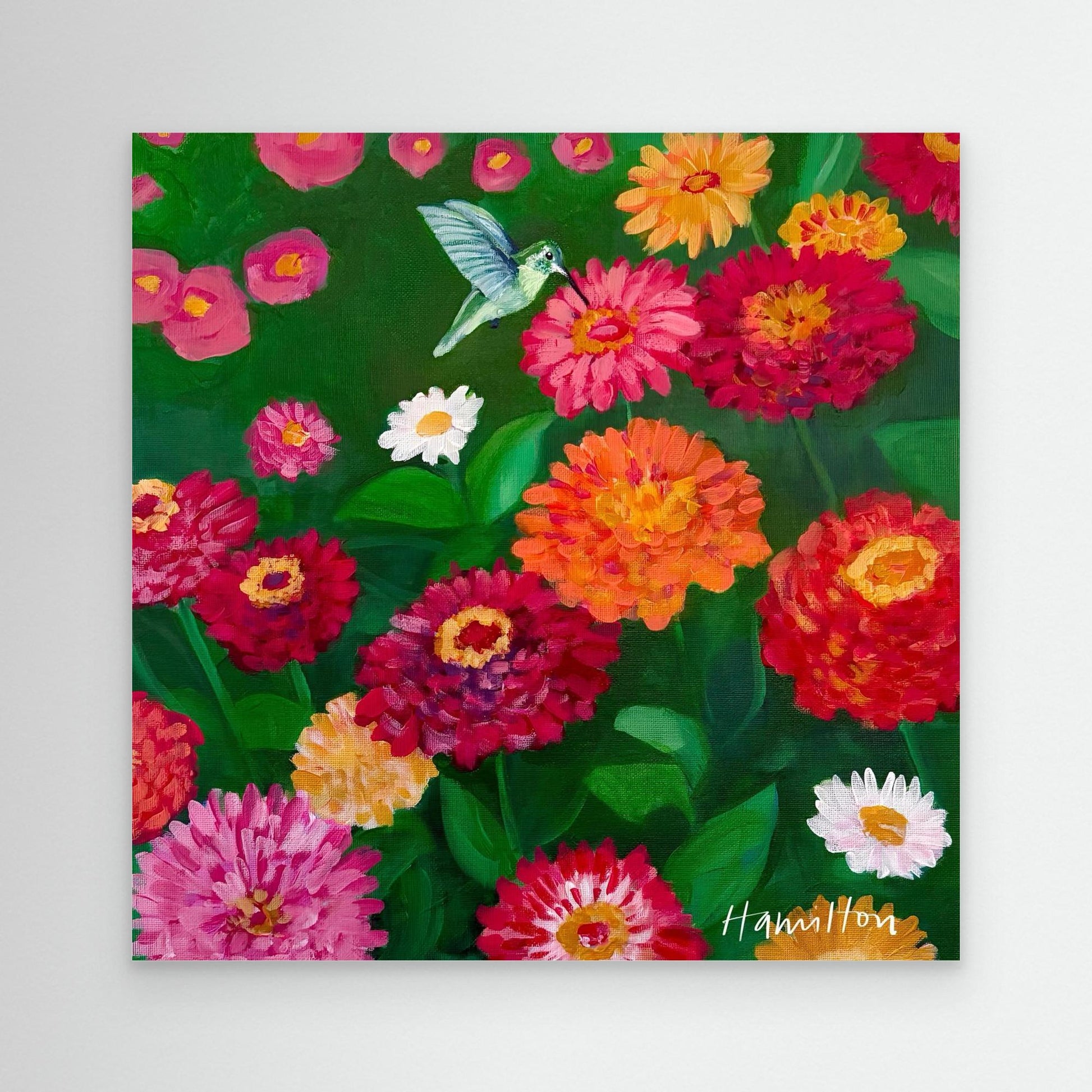 A Little Hello - Framed Canvas Print