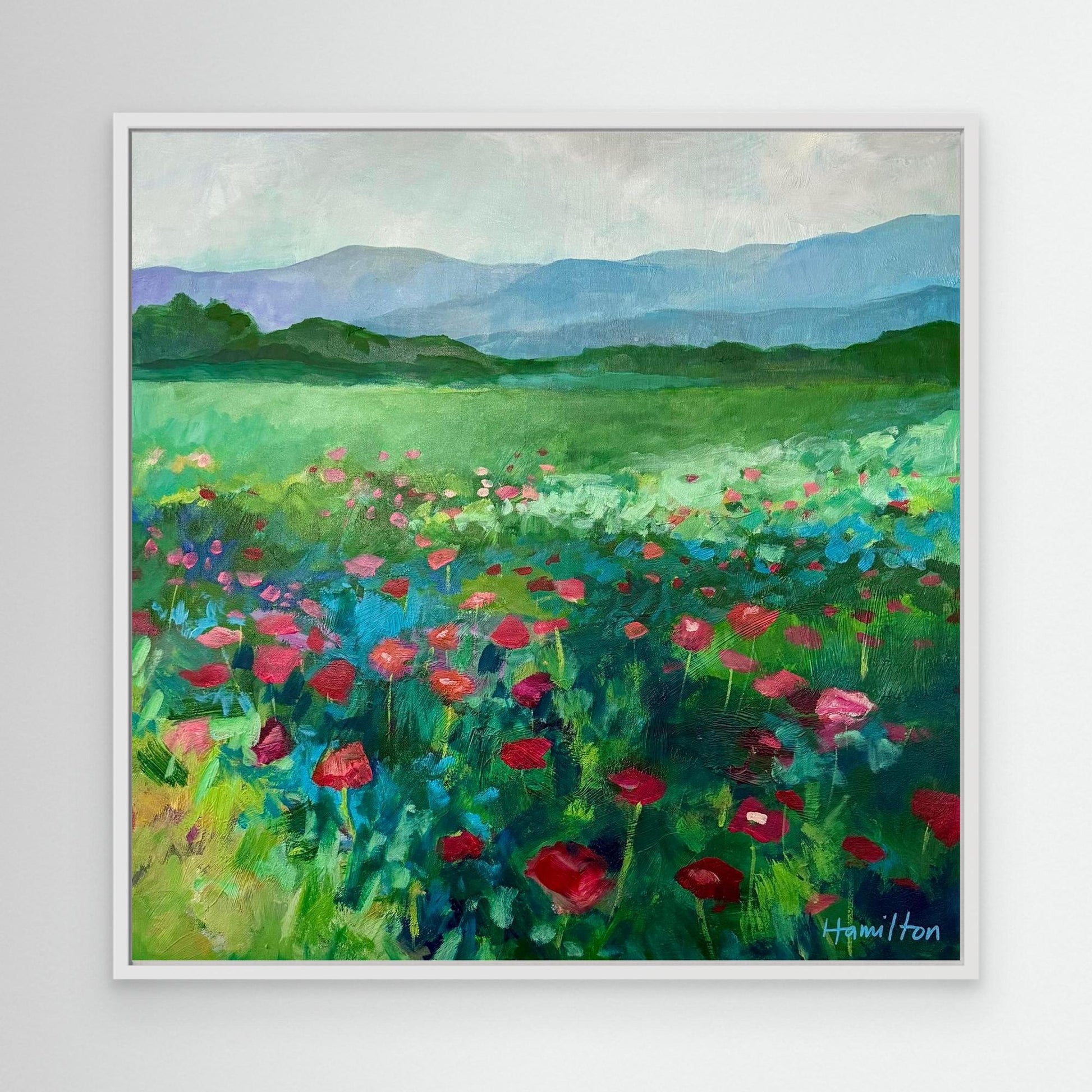 The Poppies Asked Me to Dance - Stretched Canvas Print