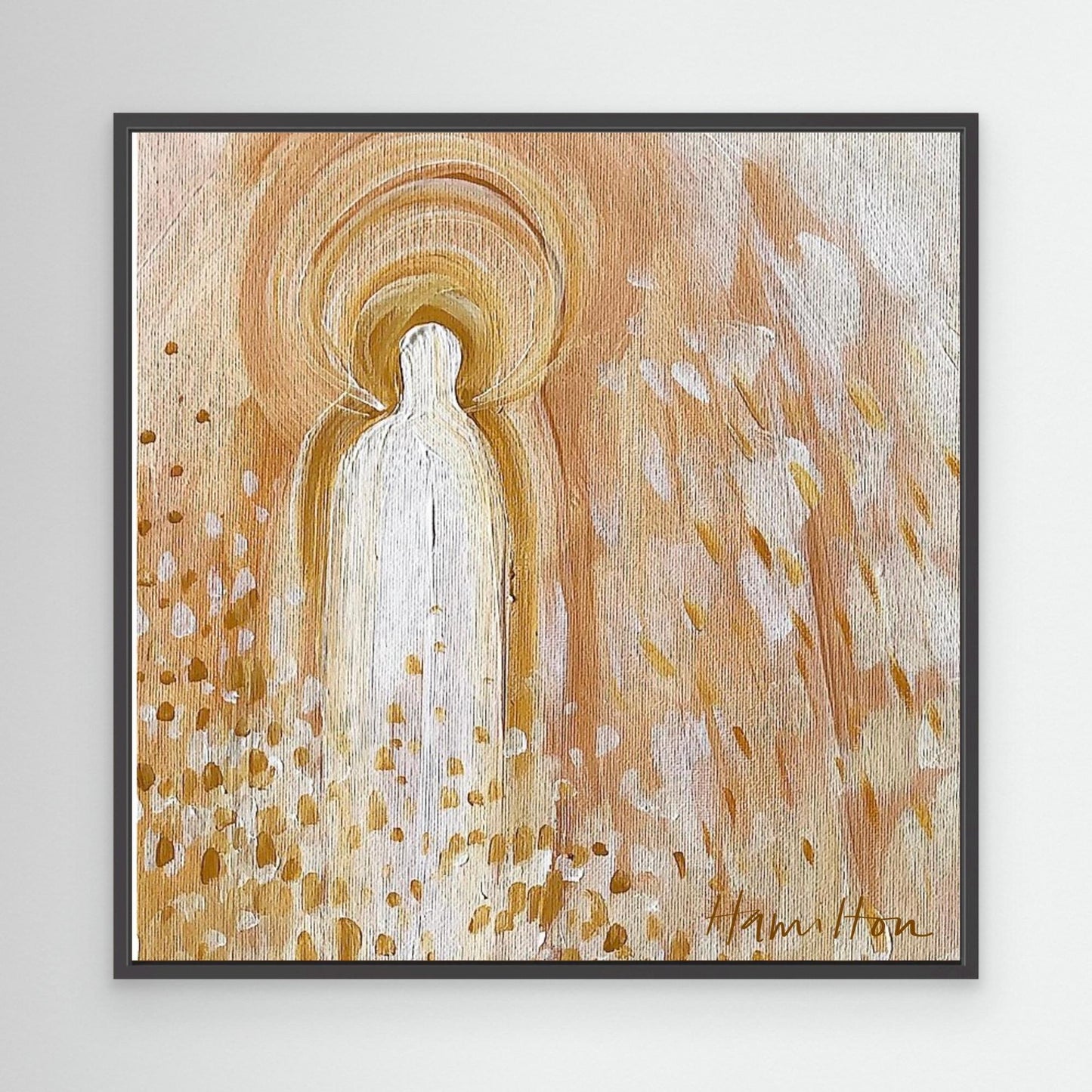 Golden Hour Angel - Framed Canvas Print