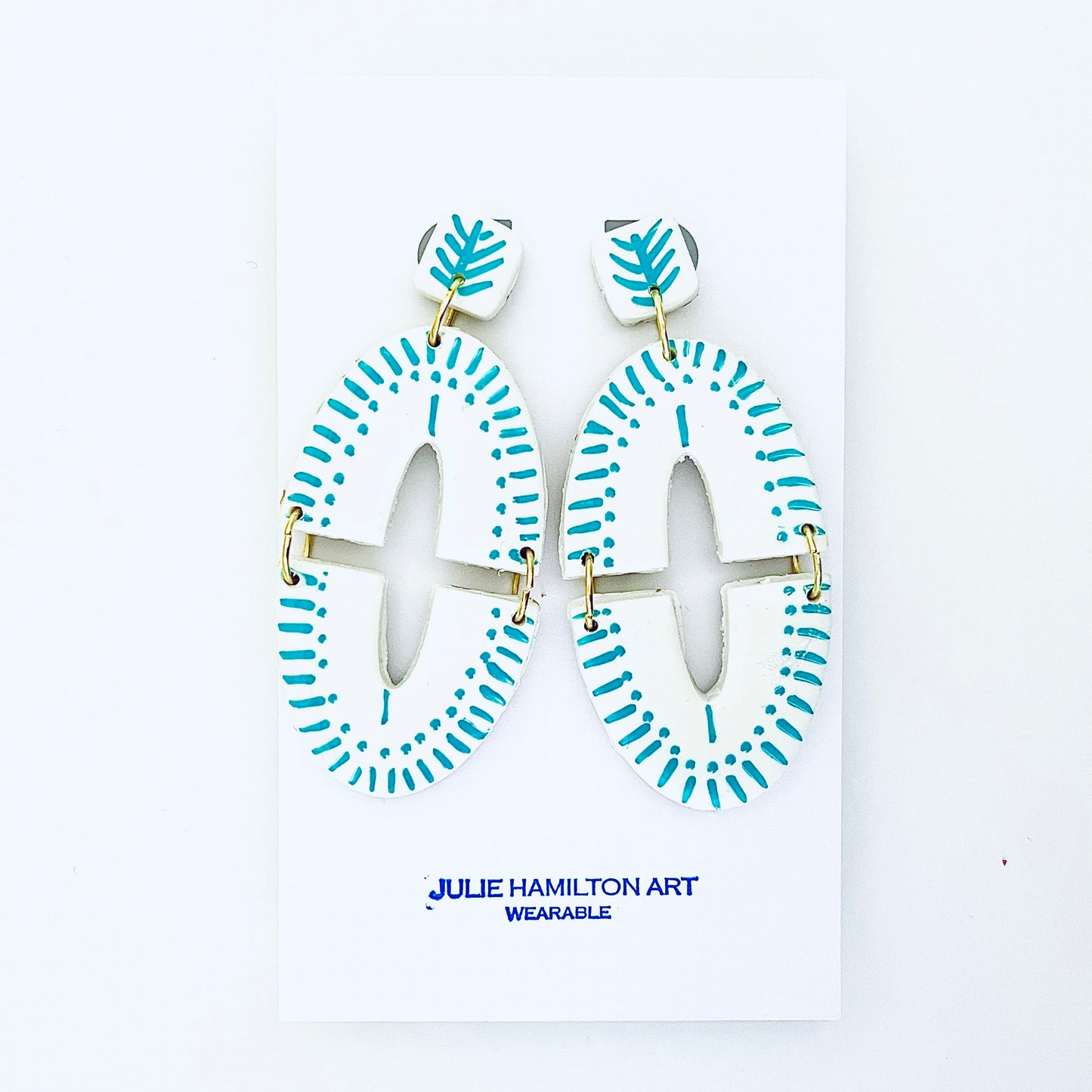 Santorini Teal 1 Statement Earring